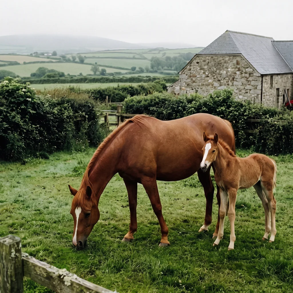 Élevage de chevaux au Les Cavaliers de l'étang, Champagnac